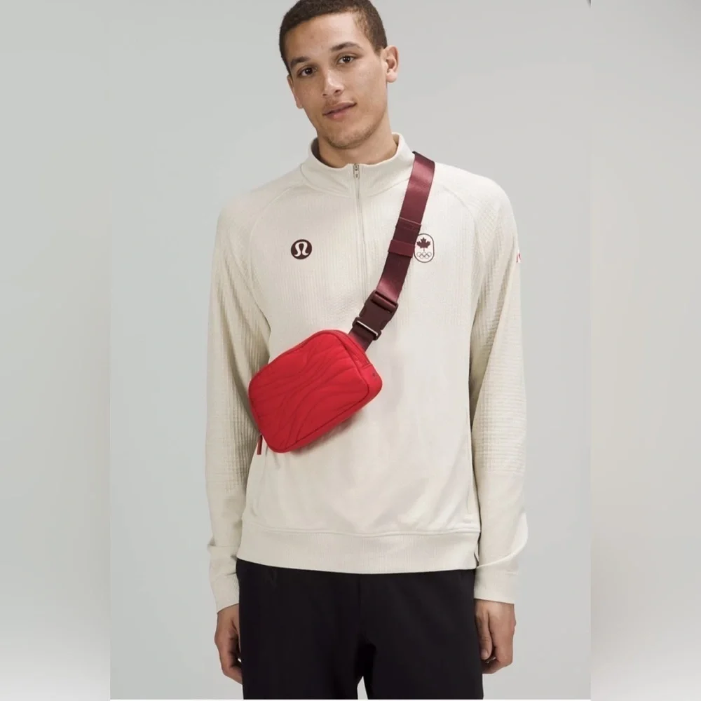 Lululemon Team Canada Olympic Quilted Everywhere Belt Bag in Crimson/Red Merlot